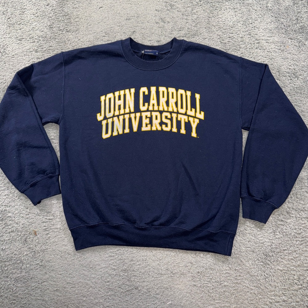 MV Sport John Carroll University Sweatshirt Medium M Navy Blue Crewneck JCU GUC